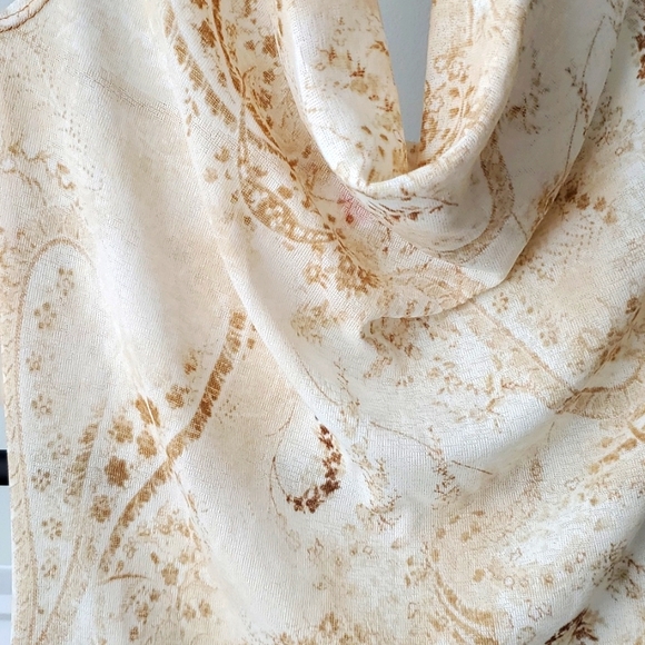 Draped Neck Semi Sheer Top - Picture 2 of 5